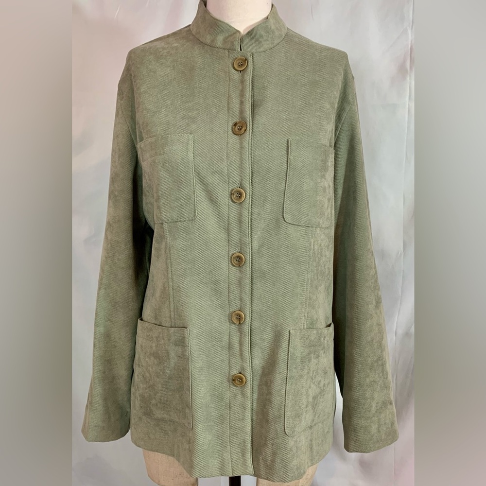 Norton Studio woman blazer/ Jacket Sz 12 green color nwot